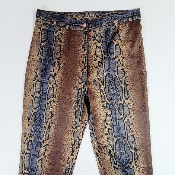 ISIS ♡ Sweet Vintage Los Angeles Snake Skin Print Spandex Stetchy Pants S - Picture 7 of 12